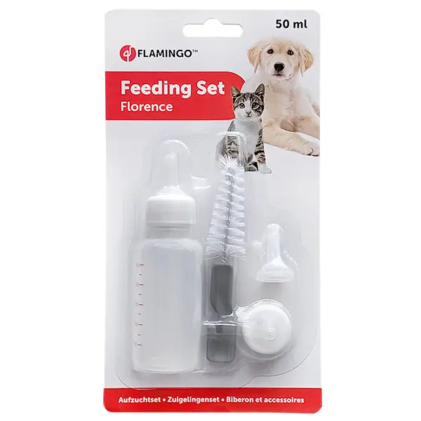 Набір для вигодовування тварин Flamingo Feeding Bottle For Pups, 50 мл