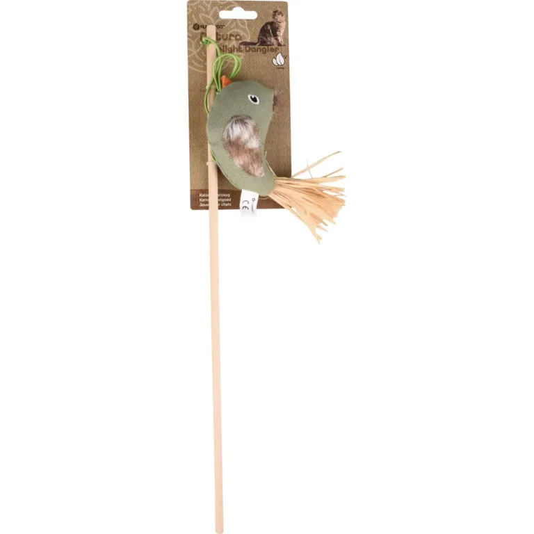 Вудка дражнилка ПТАХ з котячою м’ятою для котів Flamingo Natura Delight Bird