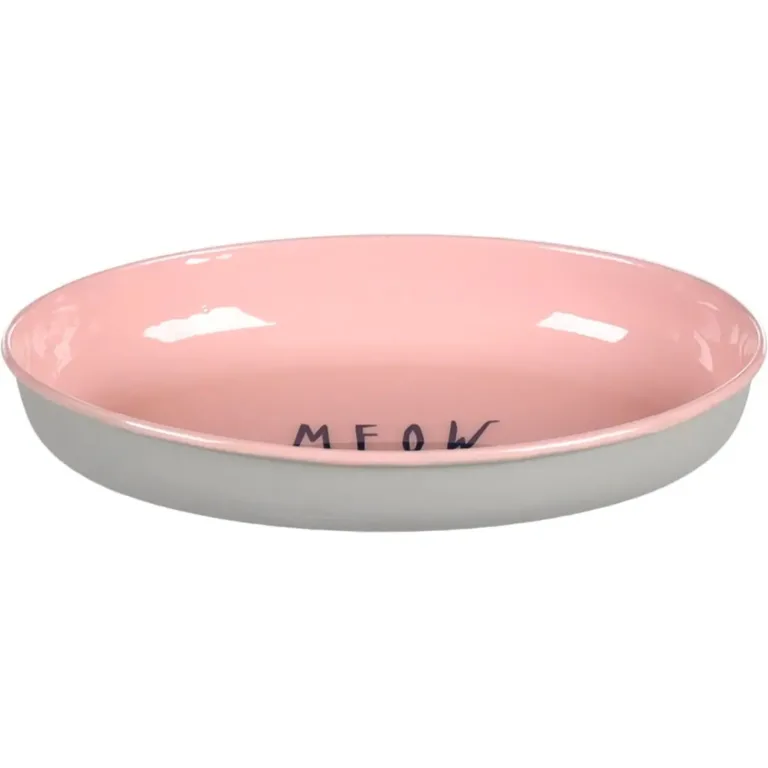 Емальована миска овальна для котів Flamingo Nell Oval, 275 мл
