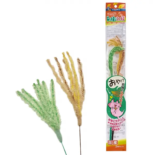 Іграшка-дражнилка для котів CattyMan Silver Grass пампасова трава, 2 шт