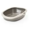 Туалет для котів Savic Gizmo L з бортиком, 52×39,5×15 см, теплий сірий
