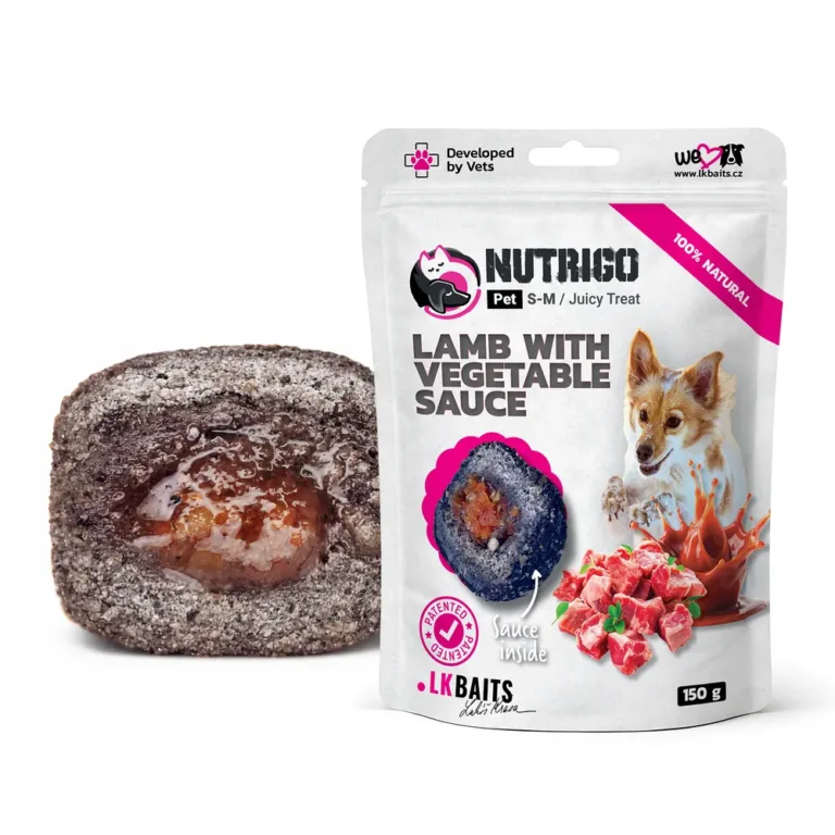 Функціональні ласощі для собак LK Baits Pet Nutrigo Treat Lamb з ягням та овочевим соусом, 150 г