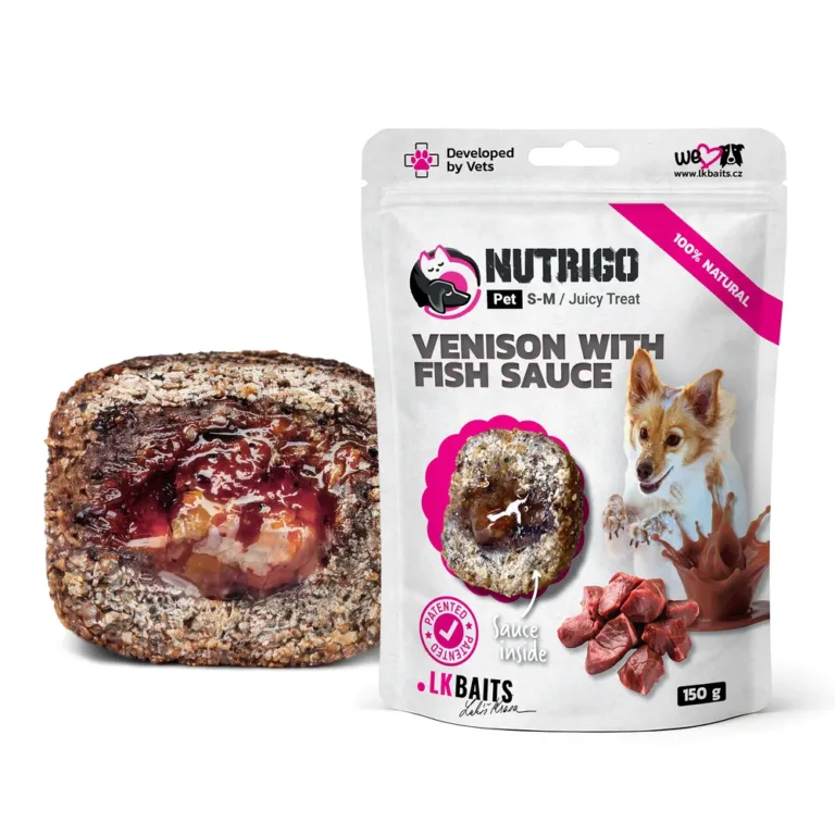 Функціональні ласощі для собак LK Baits Pet Nutrigo Treat Game з олениною та рибним соусом, 150 г