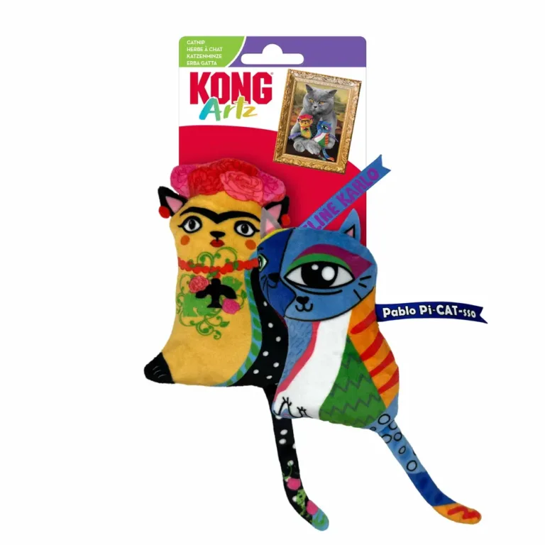 Набір іграшок для котів KONG Artz Kahlo / Picasso з котячою м'ятою, 2 шт