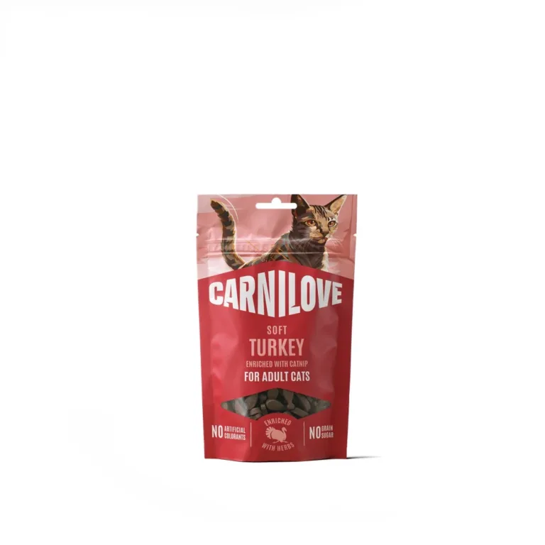 М'які ласощі для котів Carnilove з індичкою та котячою м'ятою, 50 г