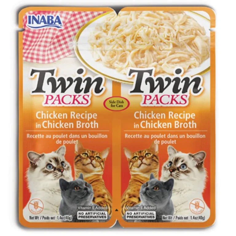 Ласощі INABA Twin Packs з куркою у бульйоні для котів, 2 шт по 40 г