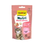 Ласощі GimCat Nutri Biotin Bites для шерсті та шкіри котів, 40 г