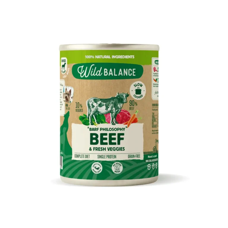Вологий корм для собак Wild Balance BARF Philosophy Яловичина та свіжі овочі, 400 г