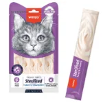Рідкі ласощі для стерилізованих котів Wanpy Creamy Lickable Treats, індичка та журавлина, 5 стіків по 14 г