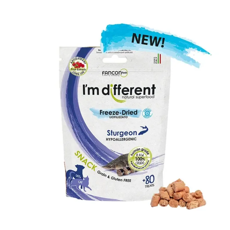 Ласощі для собак та котів I'm Different з сублімованої осетрини, 40 г