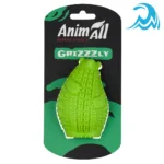 Іграшка для собак AnimAll GrizZzly Ведмідь, з отвором для ласощів, 10×6,6×6,6 см, зелена