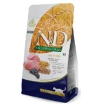 Низькозерновий сухий корм для стерилізованих котів Farmina N&D Low Grain з ягням та чорницею, 10 кг