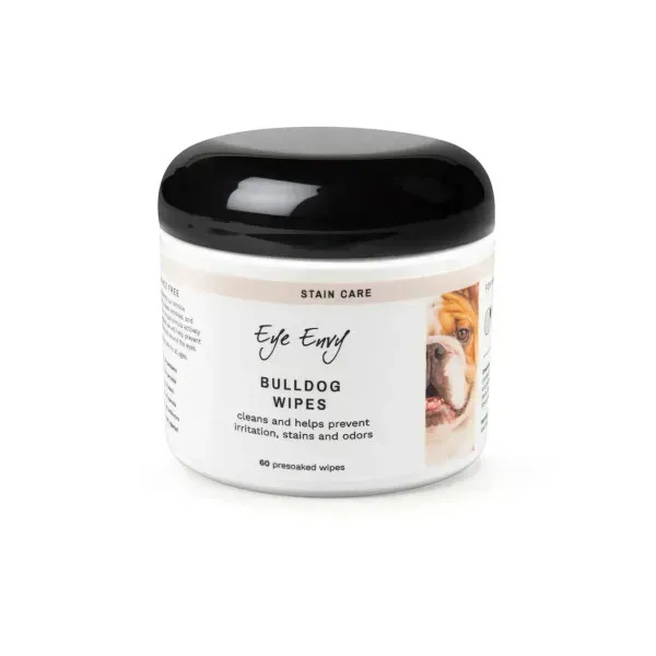 Серветки для гігієни складочок Eye Envy Bulldog Wrinkle Wipes для собак, 60 шт