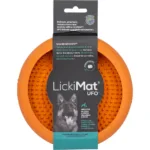 Мисочка антистрес для вилизування для собак LickiMat UFO помаранчева, на присосках