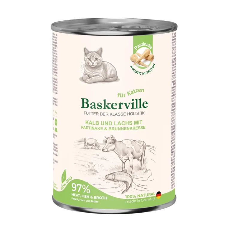 Вологий корм Baskerville з телятиною для котів, 400 г