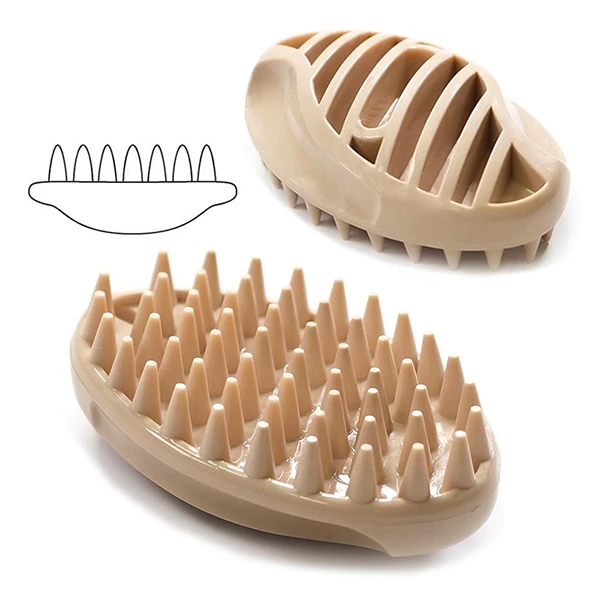 Силіконова масажна щітка DoggyMan Rubber Brush для собак і котів з короткою шерстю