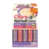 Ласощі INABA CIAO Churu Hairball Control вершковий мус з куркою та тунцем для котів, 20 шт по 14 г