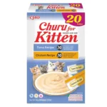 Ласощі INABA CIAO Churu for Kitten вершковий мус з куркою та тунцем для кошенят, 20 шт по 14 г