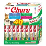 Ласощі INABA Churu вершковий мус різновиди з тунцем та морепродуктами для котів, 40 шт по 14 г