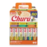 Ласощі INABA Churu вершковий мус різновиди з куркою для котів, 80 шт по 14 г