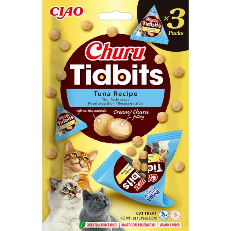 Ласощі INABA Churu Tidbits запечені кульки з тунцем для котів, 3 шт по 12 г