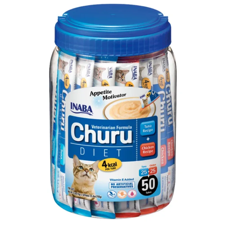 Ласощі INABA Churu Diet вершковий мус з куркою та тунцем для котів, 50 шт по 14 г