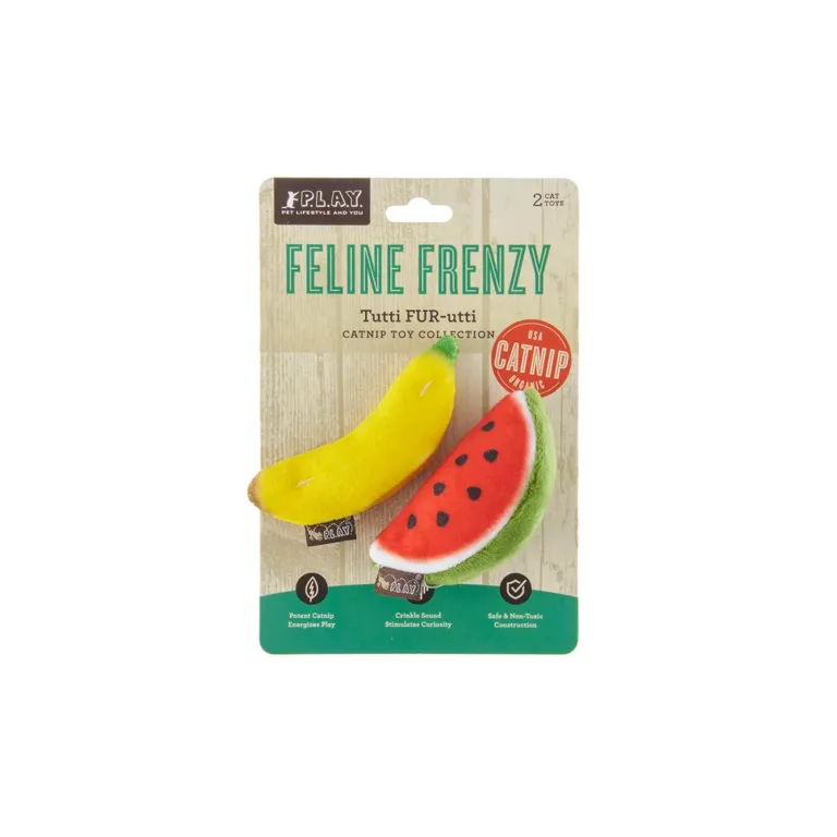 Набір іграшок для котів P.L.A.Y. Feline Frenzy «Тропічні фрукти», 2 шт