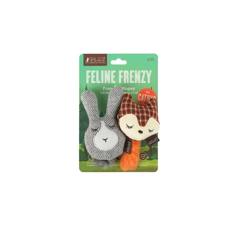 Набір іграшок для котів P.L.A.Y. Feline Frenzy «Лісові Друзі: Лис і Кролик», 2 шт