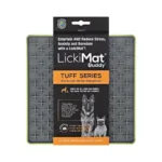 Килимок антистрес для вилизування для собак LickiMat Buddy Tuff Green зелений, міцна основа, 20х20 см