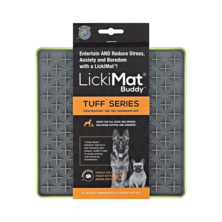 Килимок антистрес для вилизування для собак LickiMat Buddy Tuff Green зелений, міцна основа, 20х20 см