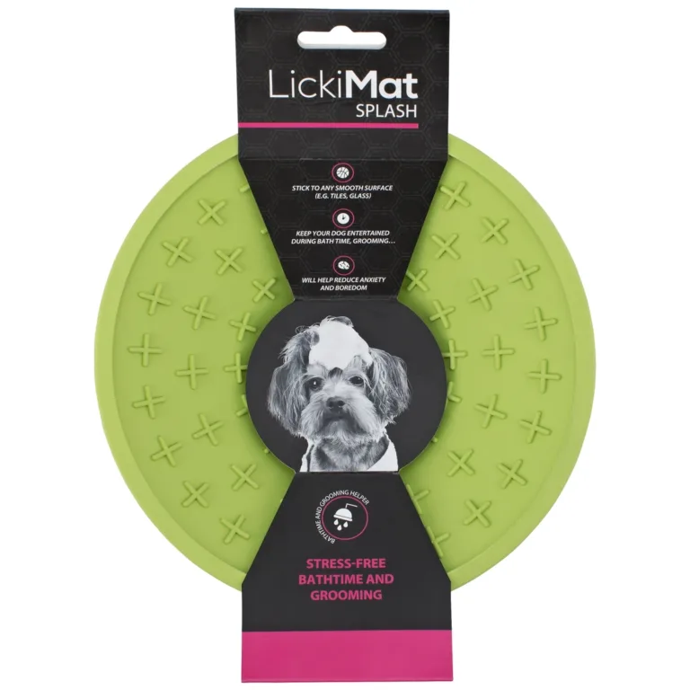 Мисочка антистрес для вилизування для собак LickiMat Splash Green зелена, на присосці