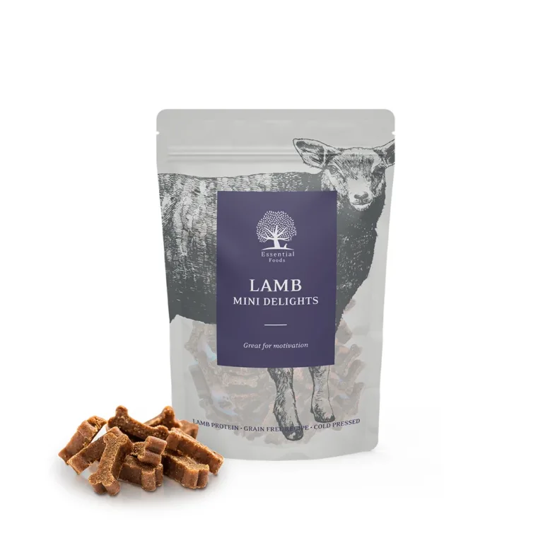 Essential Lamb Mini Delights — напіввологі ласощі для собак, ягня, 100 г