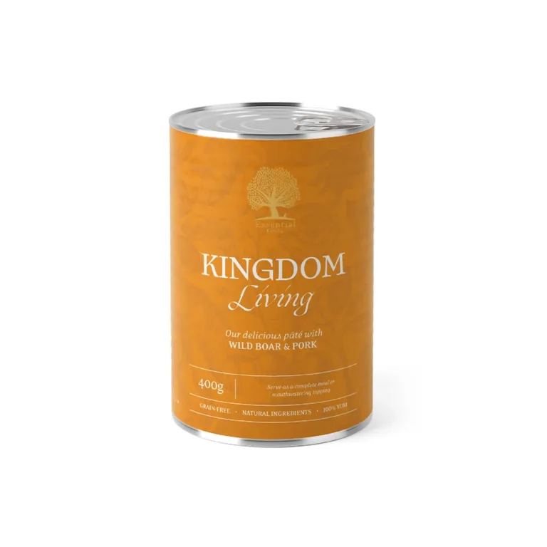 Essential Kingdom Living Paté — паштет для собак, дикий кабан і свинина, 400 г