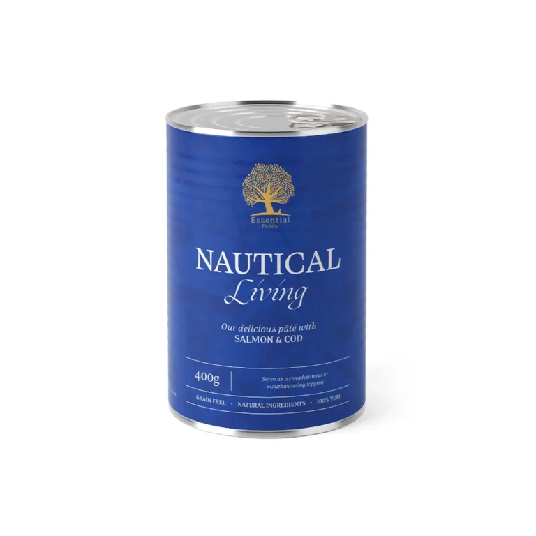 Essential Nautical Living Paté — паштет для собак, лосось і тріска, 400 г