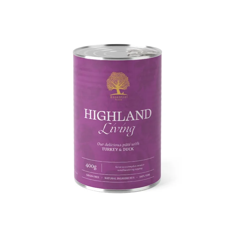 Essential Highland Living Paté — паштет для собак, індичка та качка, 400 г