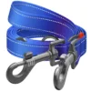 Повідець-перестібка для собак Waudog Nylon Mono, світловідбивний, синій, 300 см, 20 мм