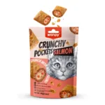 Хрусткі ласощі для котів Wanpy Crunchy Pockets з лососем та ікрою, 70 г