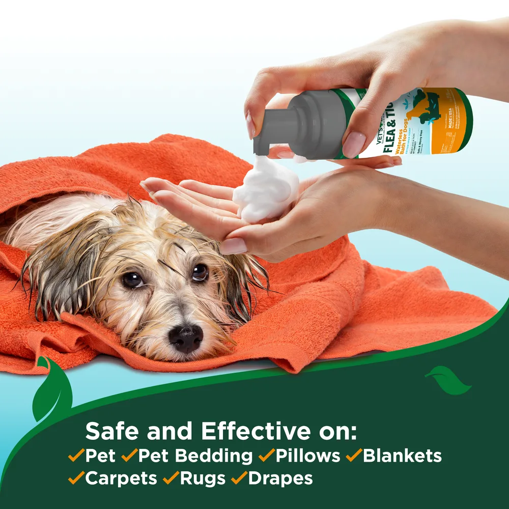 Піна Vet’s Best Flea & Tick Waterless Bath Cotton Spice від бліх і кліщів для собак, 236 мл