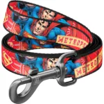 Повідець для собак нейлоновий WAUDOG Nylon, малюнок "Супергерой" DC Comics