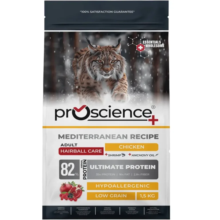 ProScience Adult Cat Hairball Chicken Сухий корм для дорослих котів для виведення шерсті, з куркою