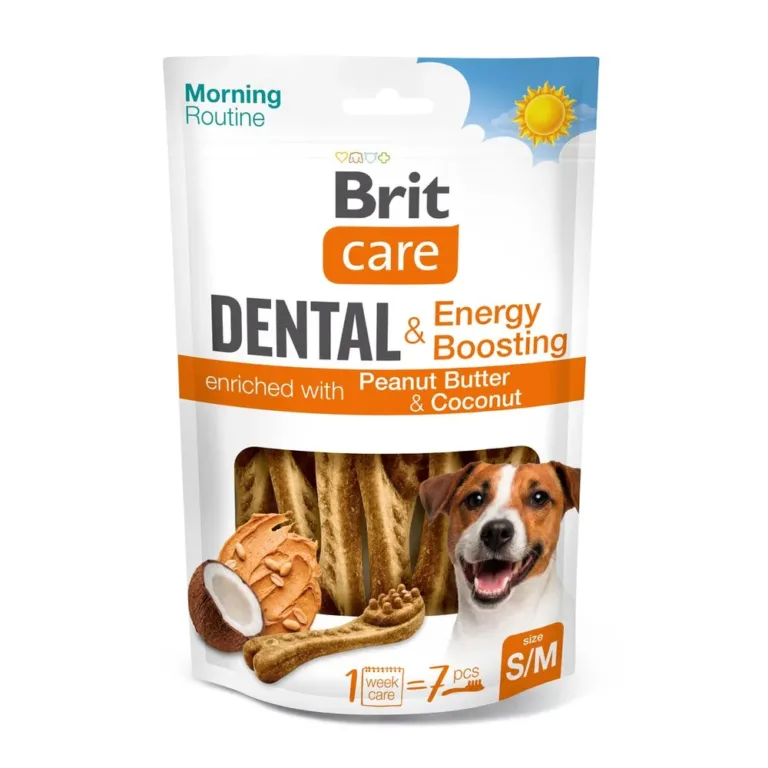 Ласощі Brit Care Dental Toothbrush S/M Energy Boosting для собак, 7 шт / 140 г
