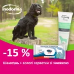 Набір Inodorina «Антибактеріальний»: шампунь з хлоргексидином 250 мл + вологі серветки Clorex, 40 шт