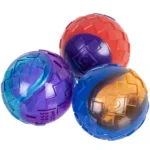Іграшка для собак Три м'ячі з пискавкою GiGwi Ball, гума, 5 см