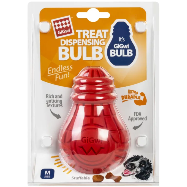 Іграшка для собак Лампочка гумова GiGwi Bulb Rubber, гума, M, червона