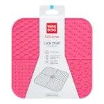 Килимок для злизування WAUDOG Silicone рожевий 190х190х10 мм для собак і котів