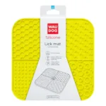 Килимок для злизування WAUDOG Silicone жовтий 190х190х10 мм для собак і котів