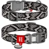 Нашийник для собак нейлоновий WAUDOG Nylon з QR-паспортом, малюнок «Змія», пластиковий фастекс