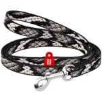 Повідець для котів та дрібних порід собак нейлоновий WAUDOG Nylon, малюнок «Змія», розмір XS, 122 см, 10 мм