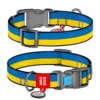 Нашийник для собак нейлоновий WAUDOG Nylon з QR-паспортом, малюнок «Colors of freedom», пластиковий фастекс