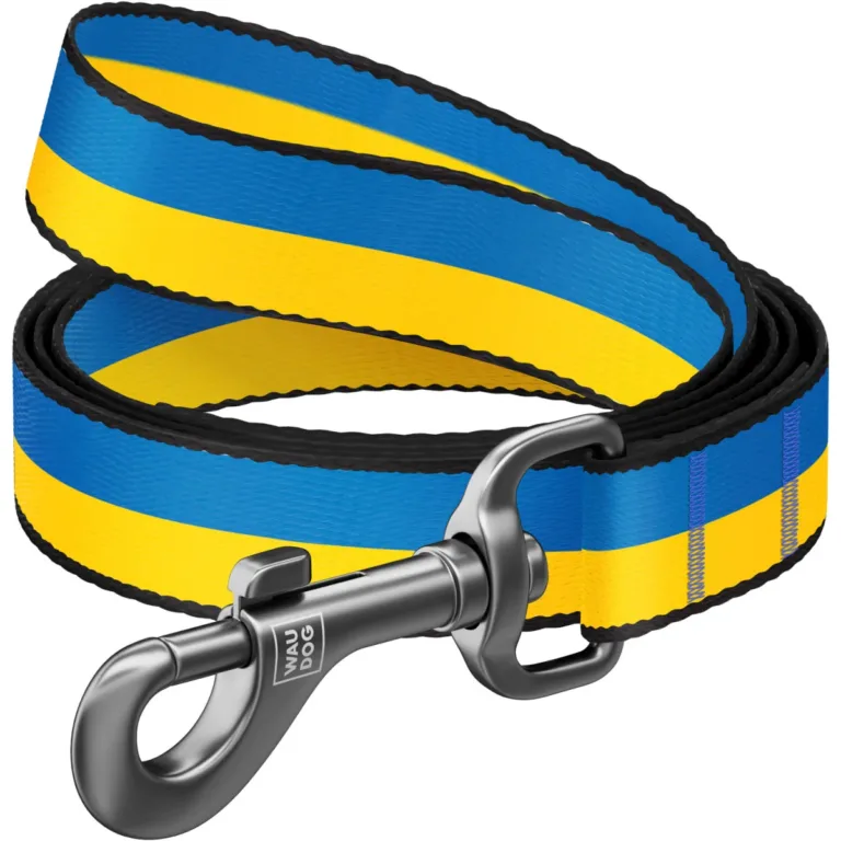 Повідець для собак нейлоновий WAUDOG Nylon, малюнок "Colors of freedom"